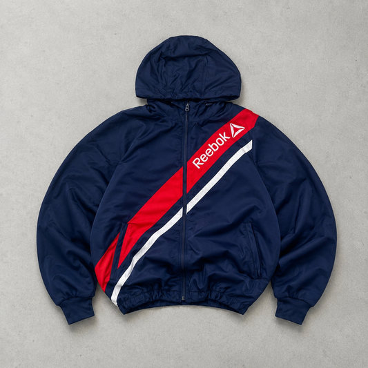 Y2K Reebok Hoodie Navy / Red Limited (L)
