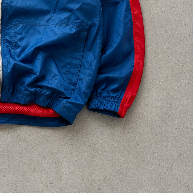 Y2K Nike Windbreaker Marineblau, Red Rare (Size XL)