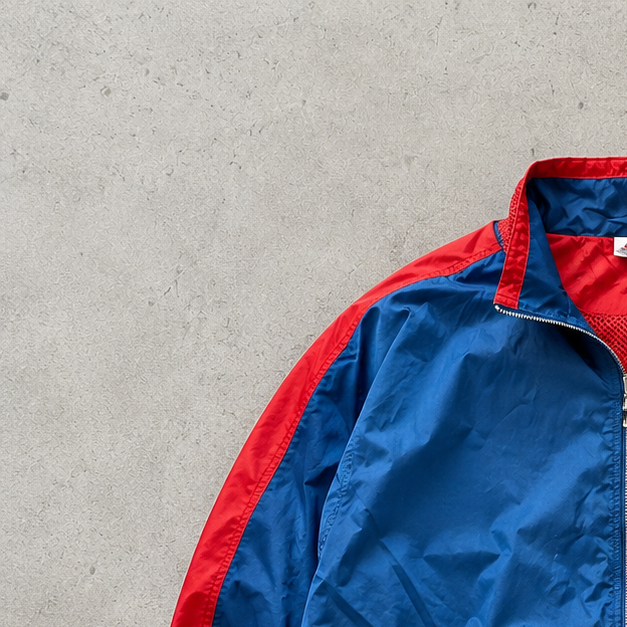 Y2K Nike Windbreaker Marineblau, Red Rare (Size XL)
