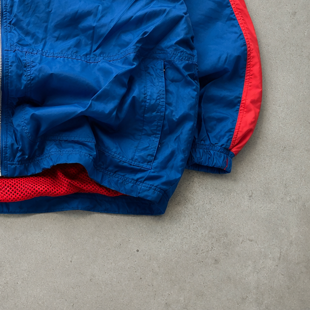 Y2K Nike Windbreaker Marineblau, Red Rare (Size XL)