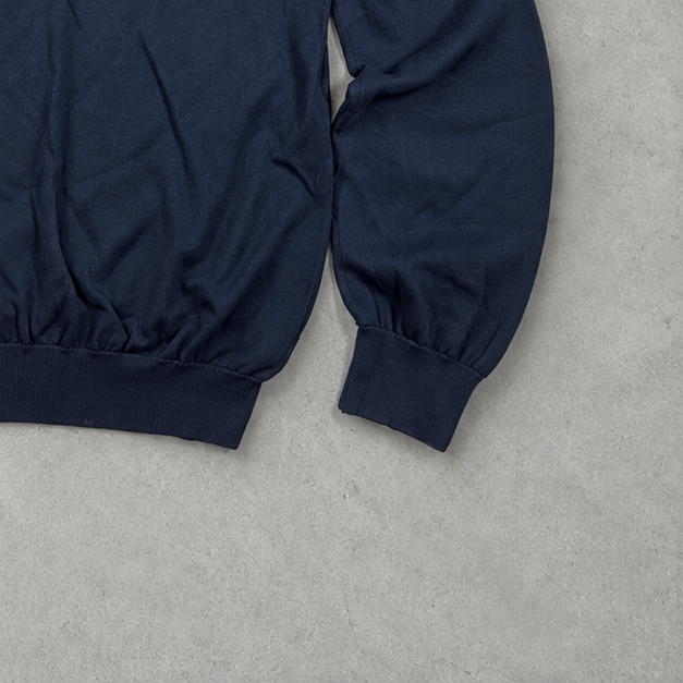 Polo Ralph Lauren Sweater Marineblau Rare (L) Stitched Logo