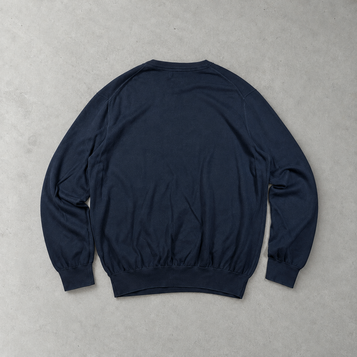 Polo Ralph Lauren Sweater Marineblau Rare (L) Stitched Logo