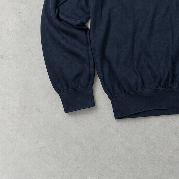 Polo Ralph Lauren Sweater Marineblau Rare (L) Stitched Logo