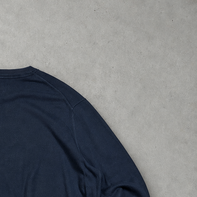 Polo Ralph Lauren Sweater Marineblau Rare (L) Stitched Logo