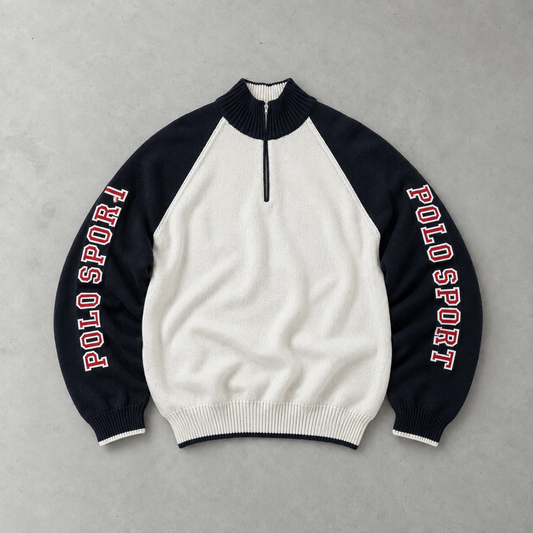 Ralph Lauren Sweatshirt Weiß Stitched Logo Limited (L)