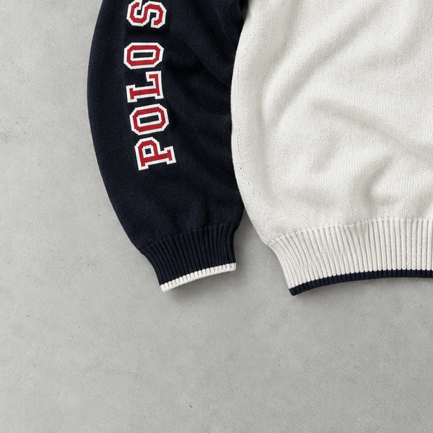 Ralph Lauren Sweatshirt Weiß Stitched Logo Limited (L)