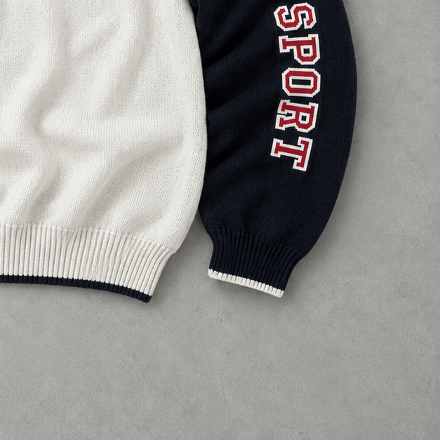 Ralph Lauren Sweatshirt Weiß Stitched Logo Limited (L)