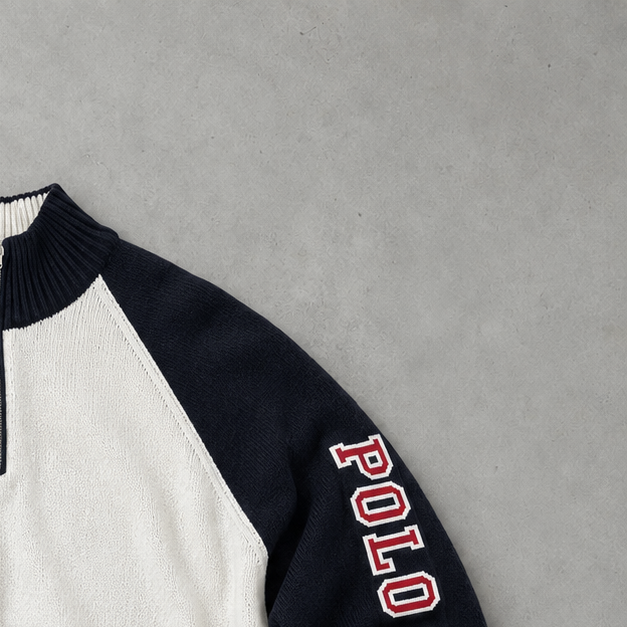 Ralph Lauren Sweatshirt Weiß Stitched Logo Limited (L)