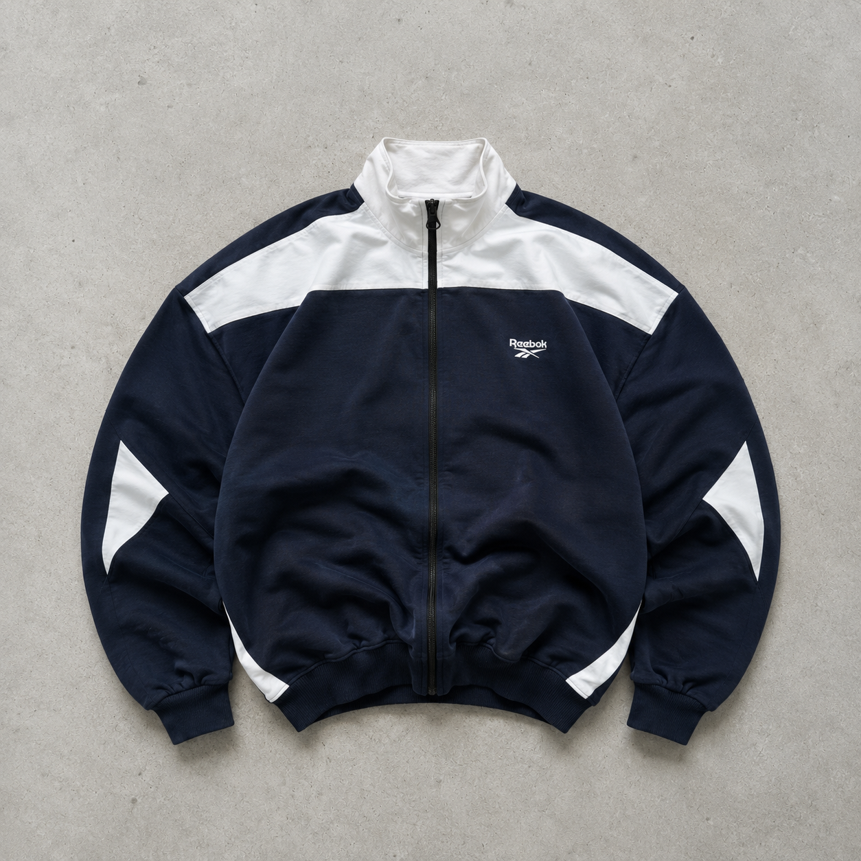 90s 2000 Reebok Windbreaker Black / White Limited Stitched Logo (XL)