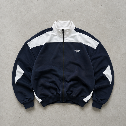90s 2000 Reebok Windbreaker Black / White Limited Stitched Logo (XL)