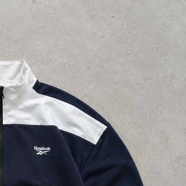 90s 2000 Reebok Windbreaker Black / White Limited Stitched Logo (XL)