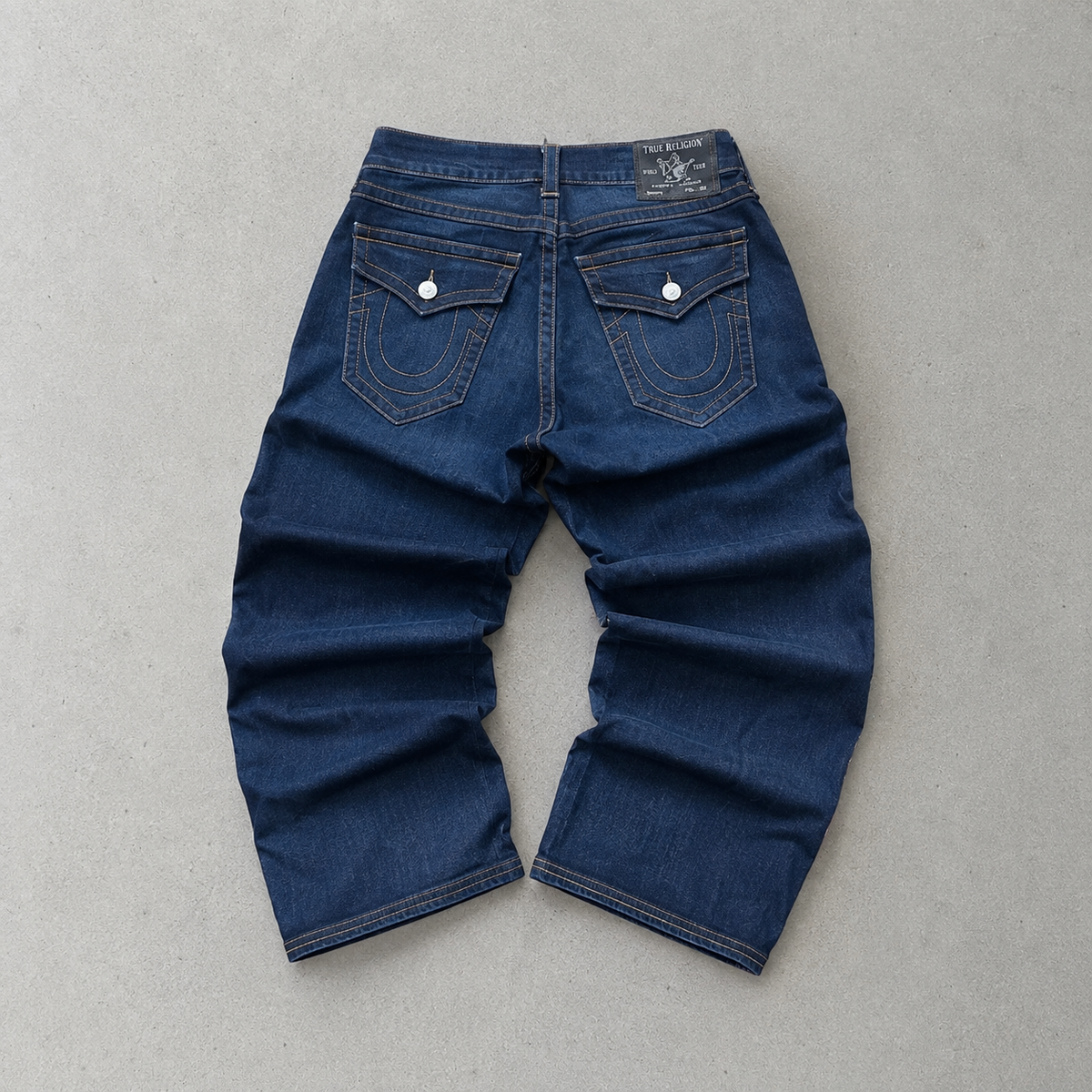 Y2K Vintage True Religion Relaxed Straight Jeans Marineblau Limited (W32 | DE 48)