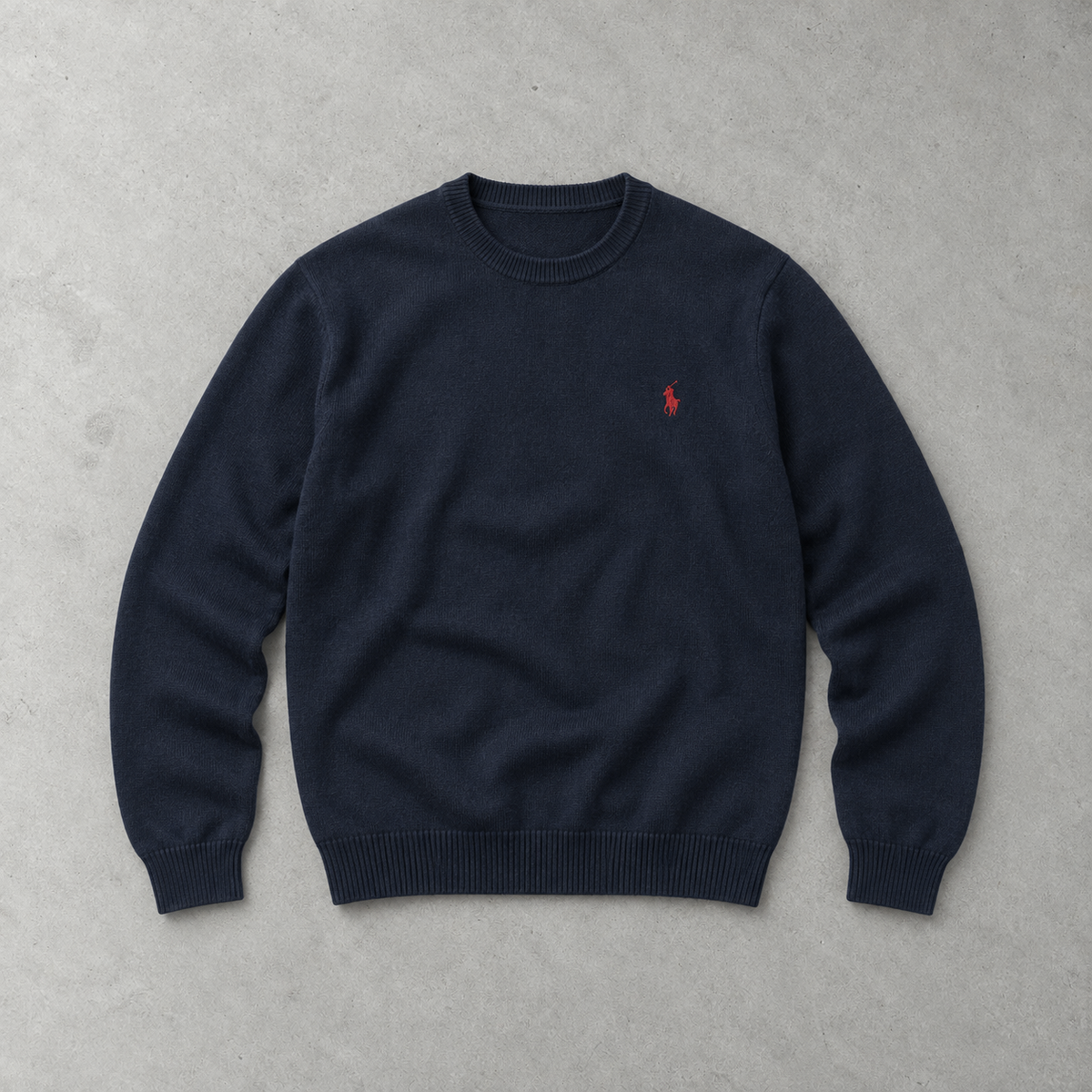 Polo Ralph Lauren Crewneck Sweater Marineblau Rare (XL) Stitched Logo