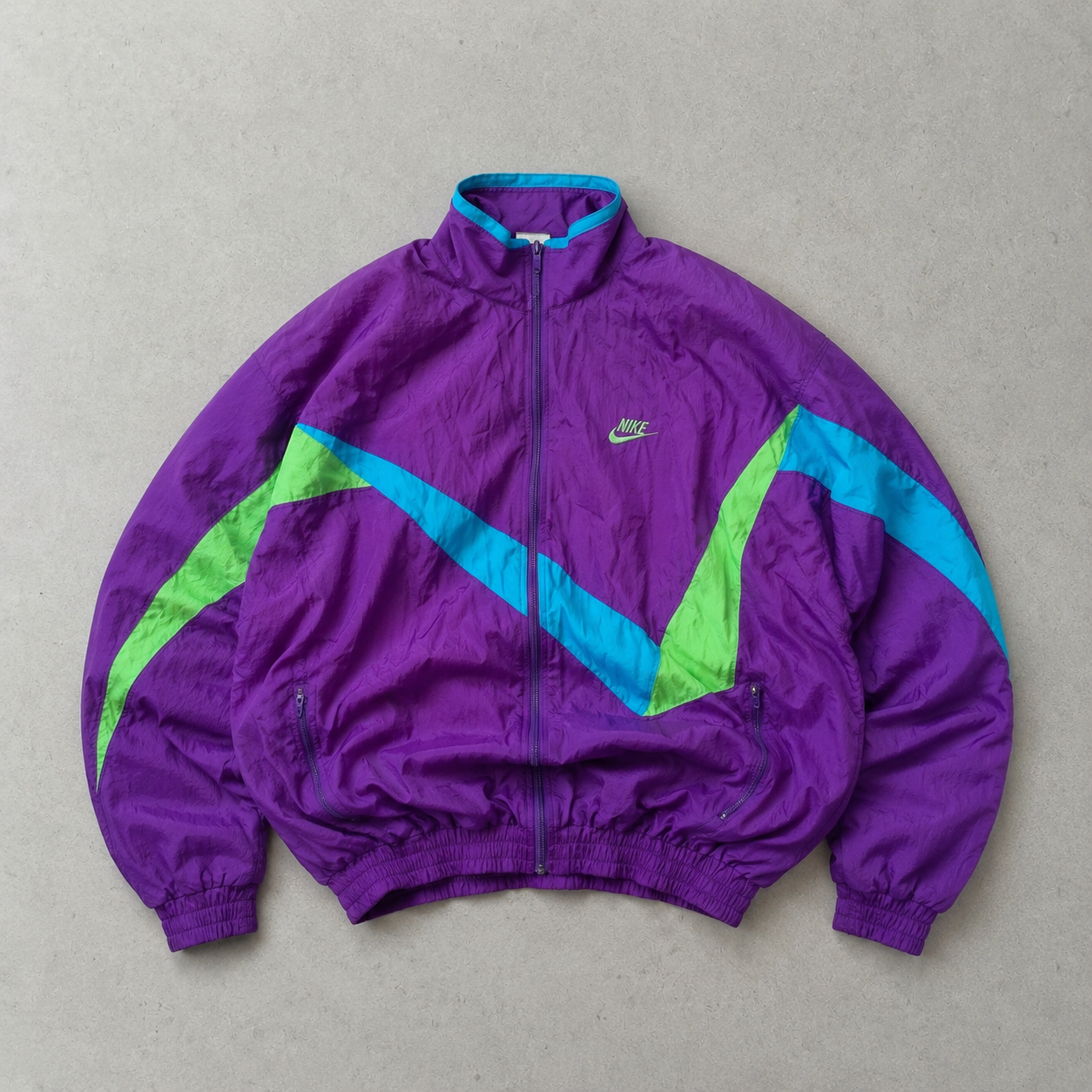 90s Nike Windbreaker Purple, Green Limited (Size L)