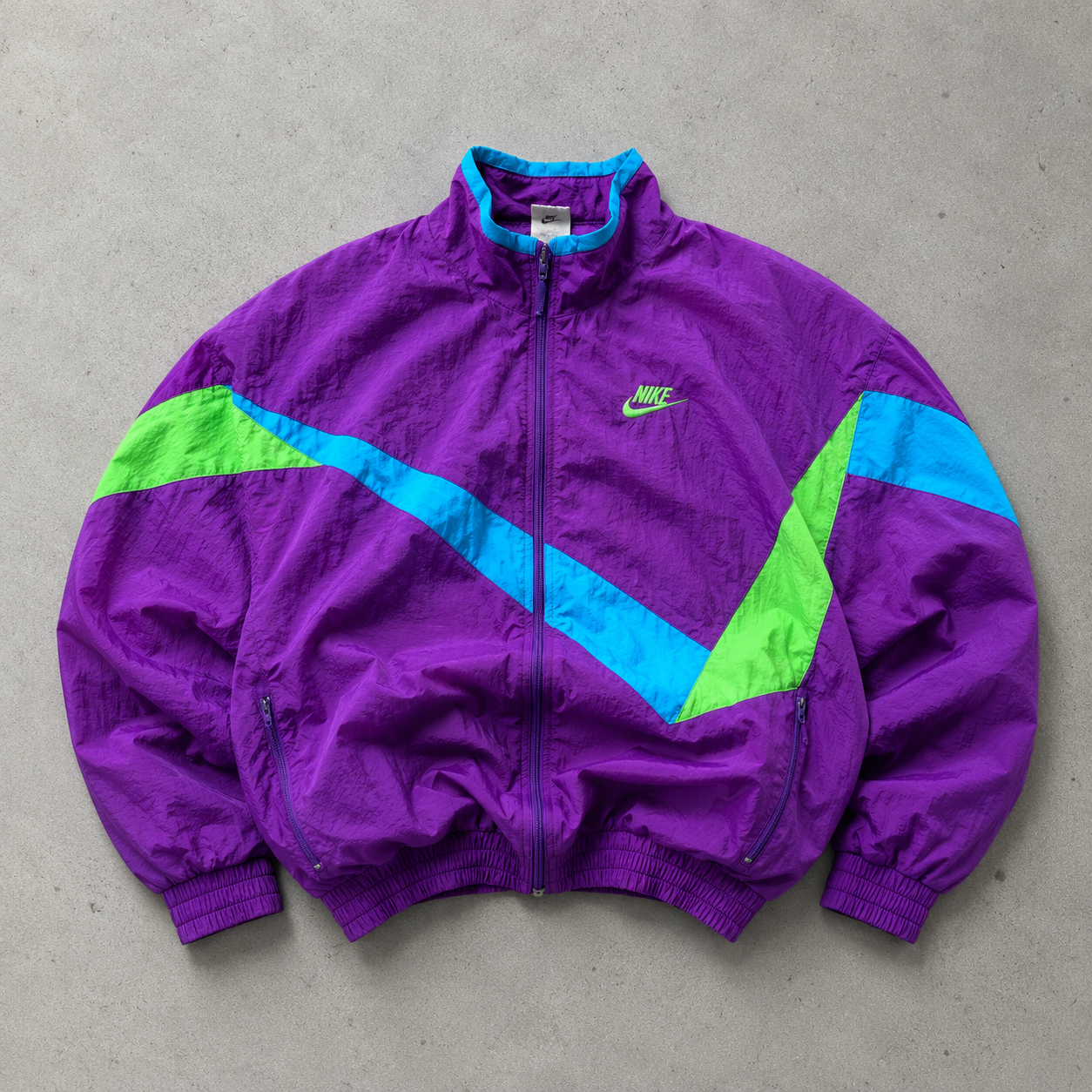 90s Nike Windbreaker Purple, Green Limited (Size L)