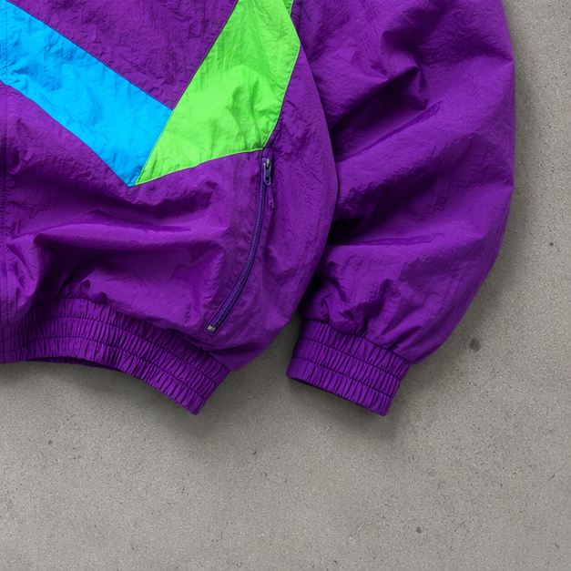 90s Nike Windbreaker Purple, Green Limited (Size L)
