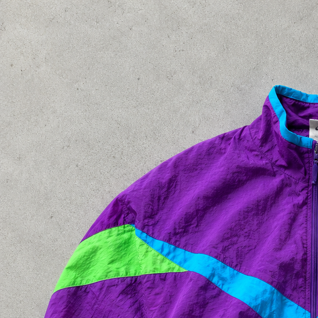 90s Nike Windbreaker Purple, Green Limited (Size L)