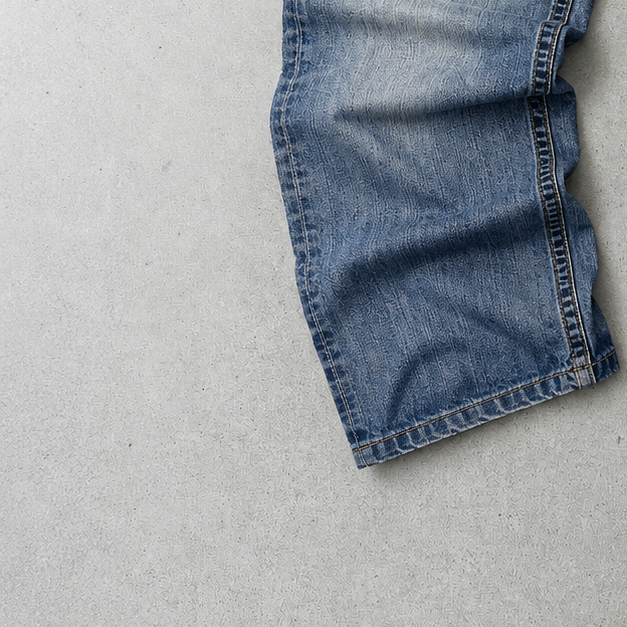 Y2K Vintage True Religion Straight Fit Jeans Blau, Weiß Rare (W38 | DE 54)