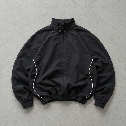 Y2K Reebok Windbreaker Black Rare (L)
