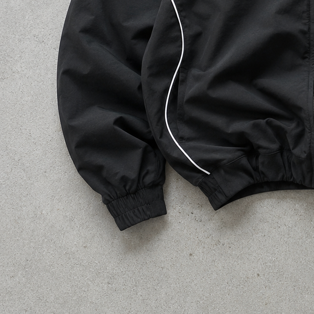 Y2K Reebok Windbreaker Black Rare (L)