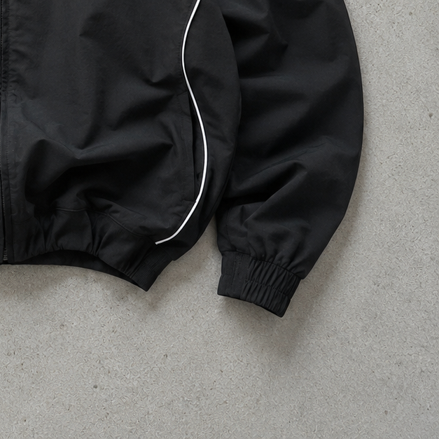 Y2K Reebok Windbreaker Black Rare (L)