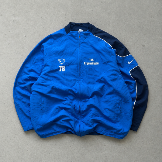 2000 Nike Track Jacket Marineblau, Blue Rare Stitched Logo (Size L)