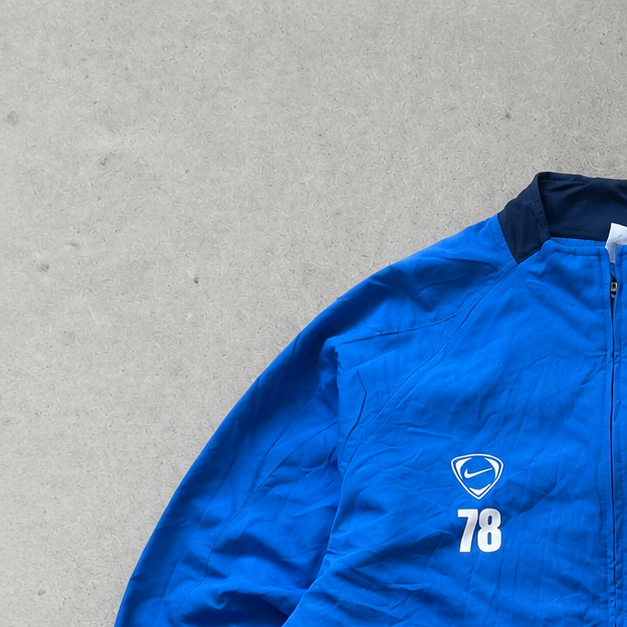 2000 Nike Track Jacket Marineblau, Blue Rare Stitched Logo (Size L)