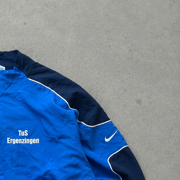 2000 Nike Track Jacket Marineblau, Blue Rare Stitched Logo (Size L)