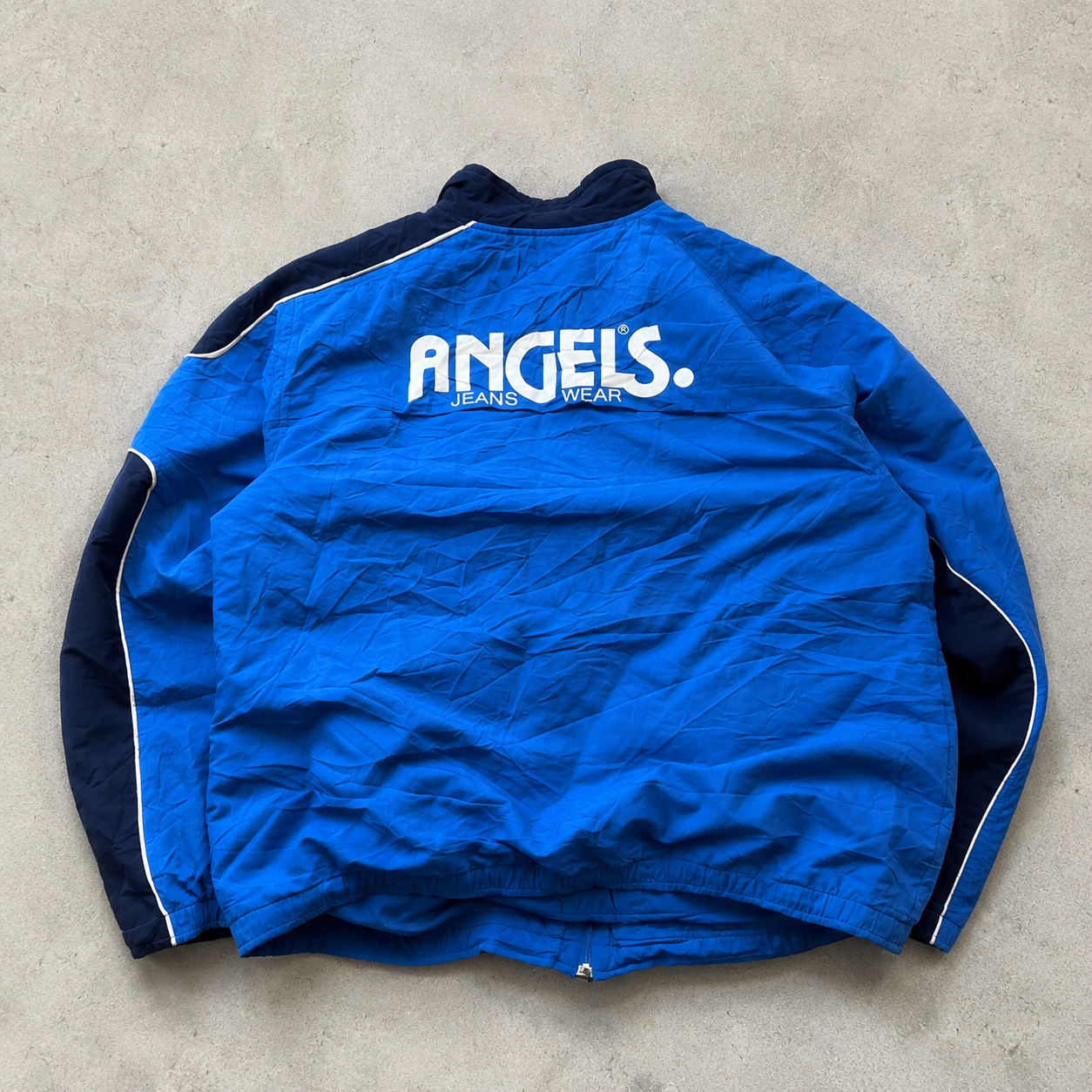 2000 Nike Track Jacket Marineblau, Blue Rare Stitched Logo (Size L)