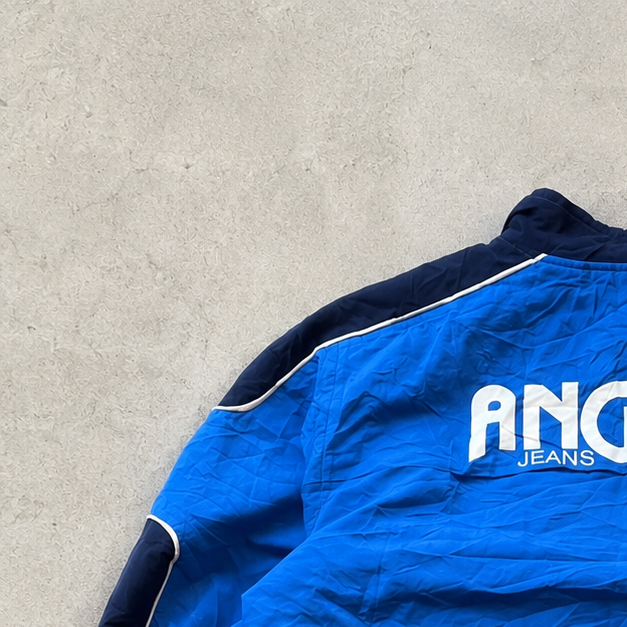 2000 Nike Track Jacket Marineblau, Blue Rare Stitched Logo (Size L)