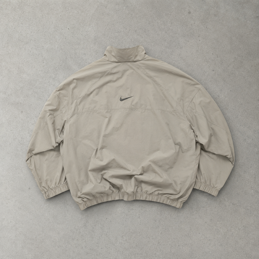 00s Nike Jacket Beige Rare Stitched Logo (Size L)