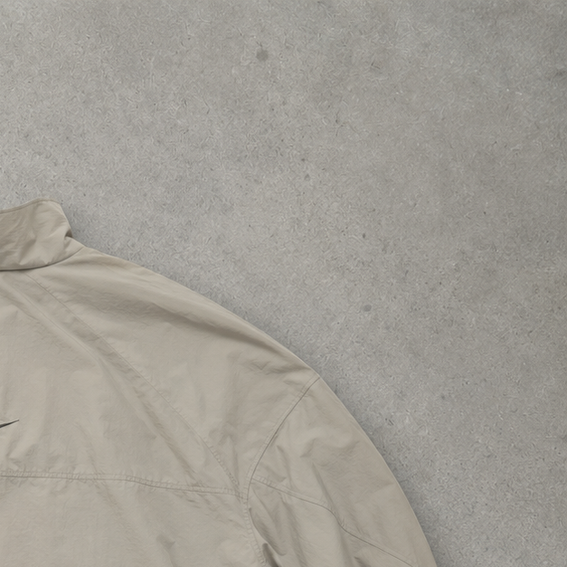 00s Nike Jacket Beige Rare Stitched Logo (Size L)