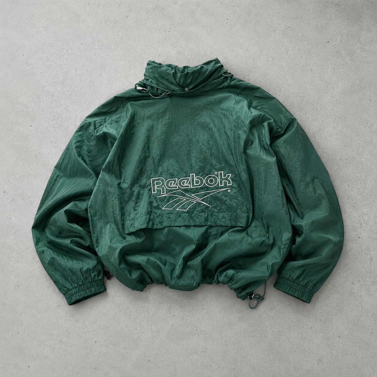 Y2K Reebok Windbreaker Dark Green Limited (L)
