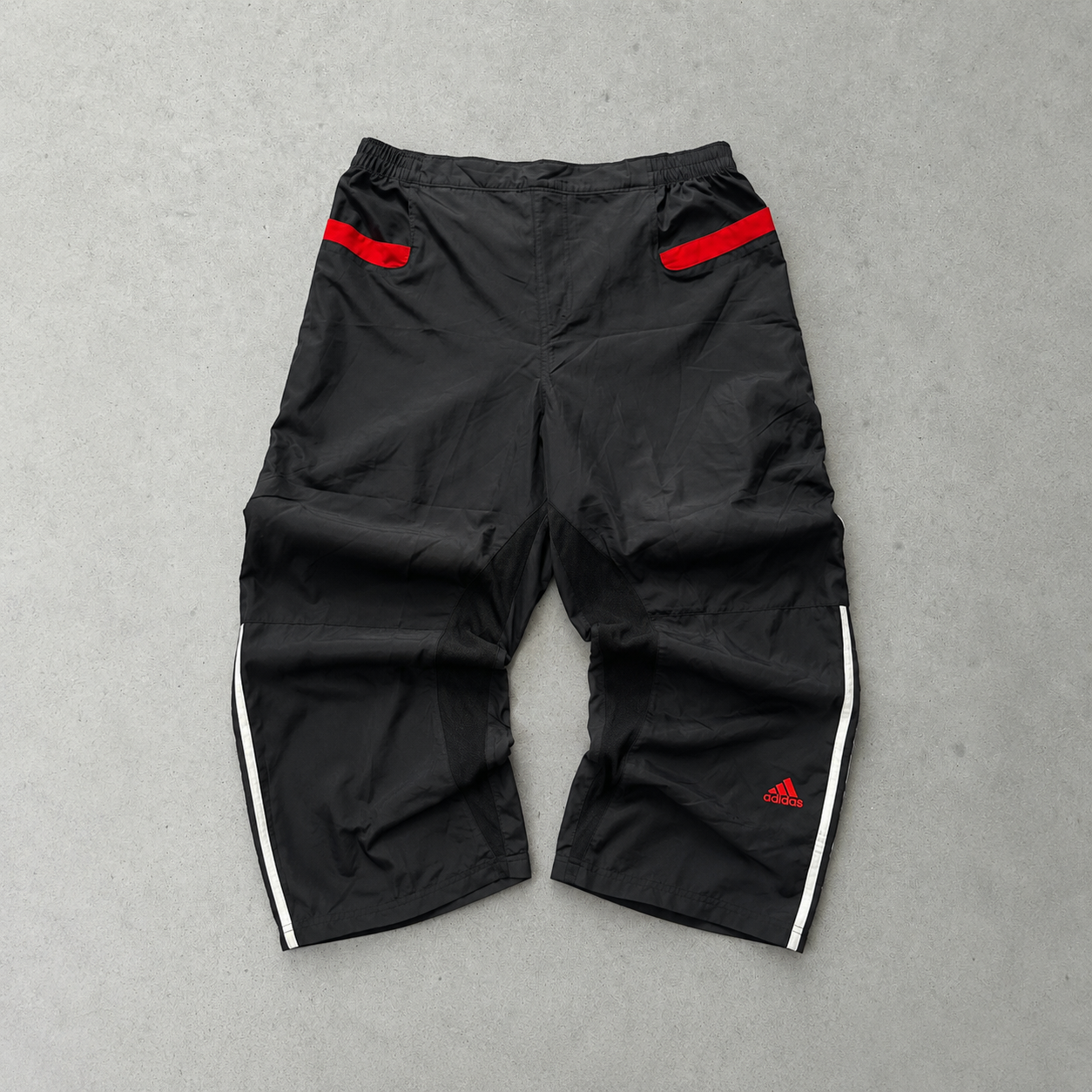 y2k Adidas Jacket Schwarz, Rot Rare (L)