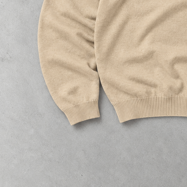 Ralph Lauren Sweater Beige Stitched Logo Limited (XL)