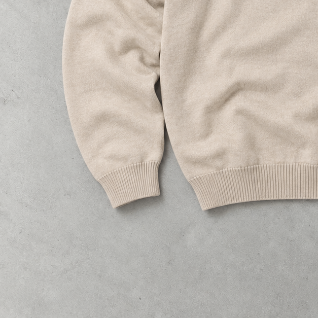 Ralph Lauren Sweater Beige Stitched Logo Rare (XL)