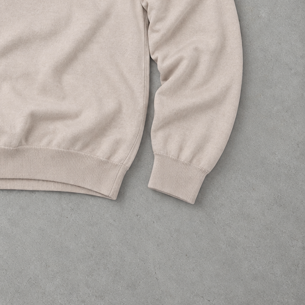 Ralph Lauren Sweater Beige Stitched Logo Rare (XL)