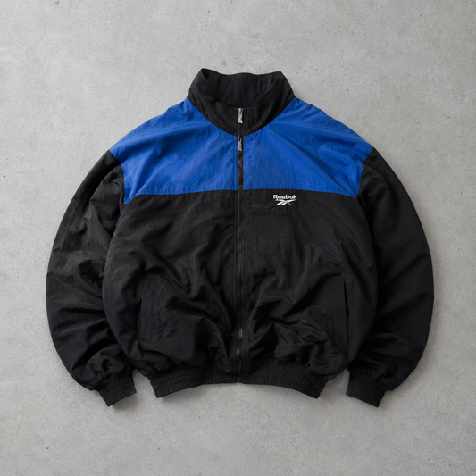 90s Y2K Reebok Windbreaker Blue / Black Limited (XL)