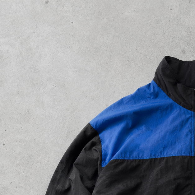 90s Y2K Reebok Windbreaker Blue / Black Limited (XL)