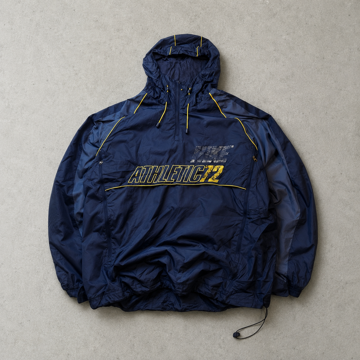 90s Nike Windbreaker Navy Yellow Rare (L)