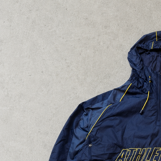 90s Nike Windbreaker Navy Yellow Rare (L)