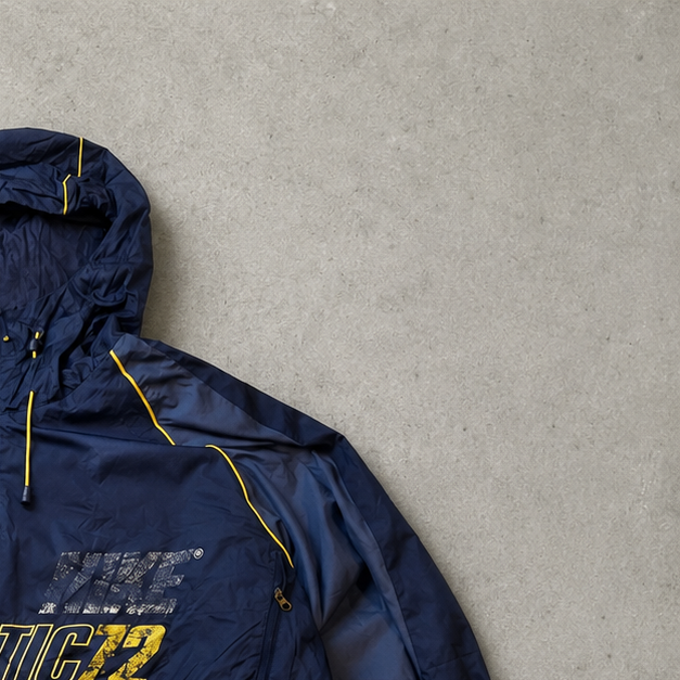 90s Nike Windbreaker Navy Yellow Rare (L)