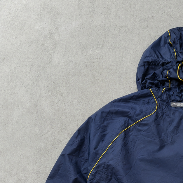 90s Nike Windbreaker Navy Yellow Rare (L)