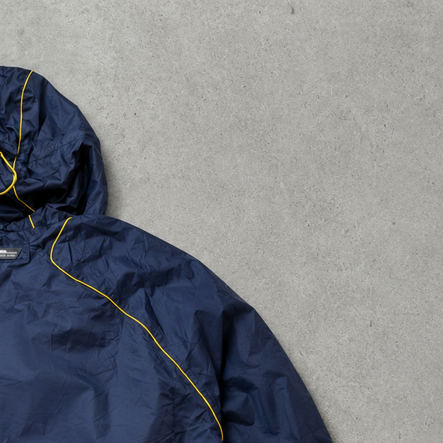 90s Nike Windbreaker Navy Yellow Rare (L)