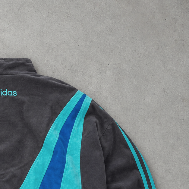Adidas Regenjacke Blau / Braun Limited (M)