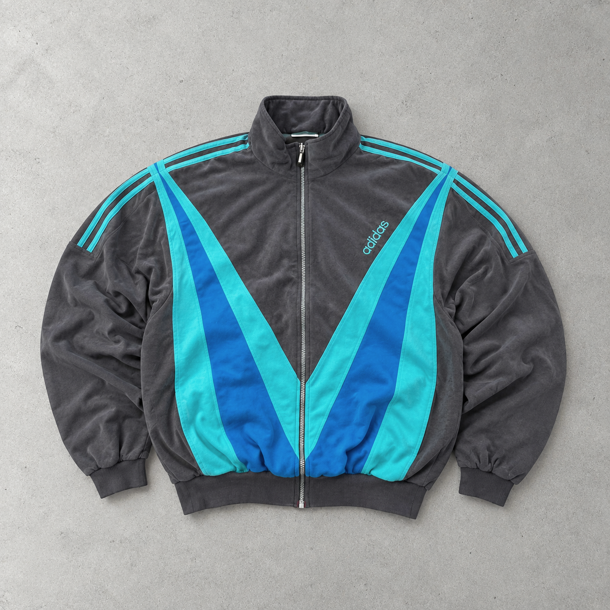 Adidas Regenjacke Blau / Braun Limited (M)