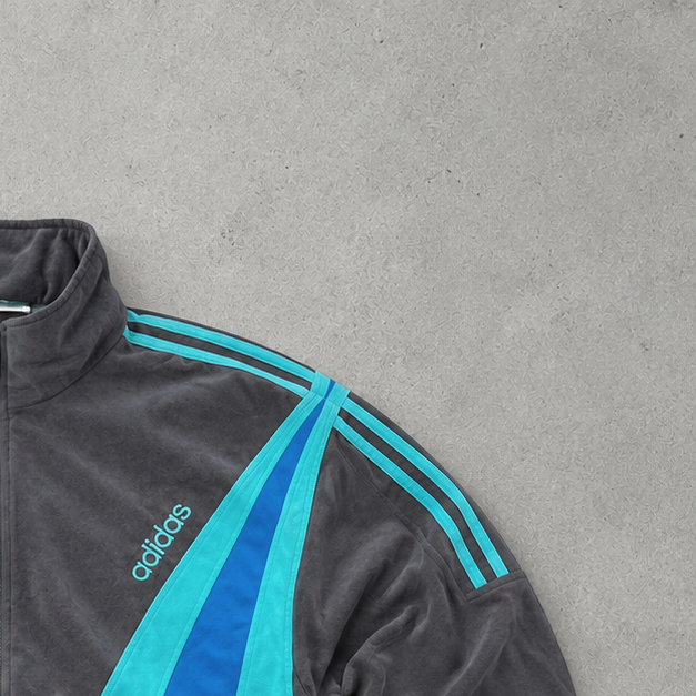 Adidas Regenjacke Blau / Braun Limited (M)