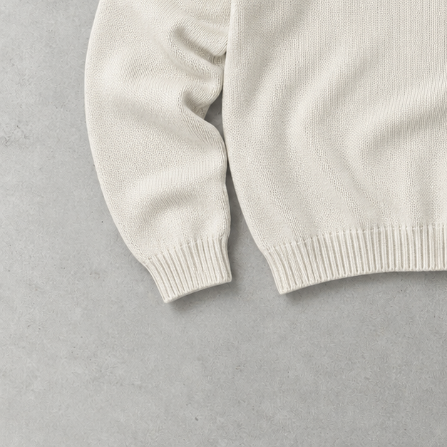 Ralph Lauren Sweater Creme Stitched Logo Rare (XL)