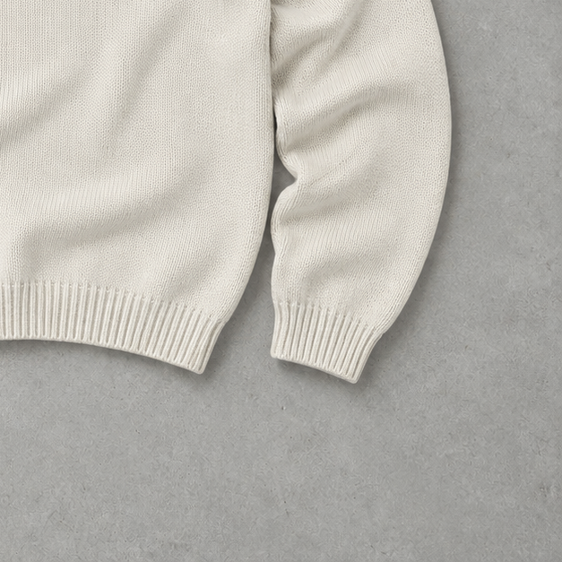 Ralph Lauren Sweater Creme Stitched Logo Rare (XL)