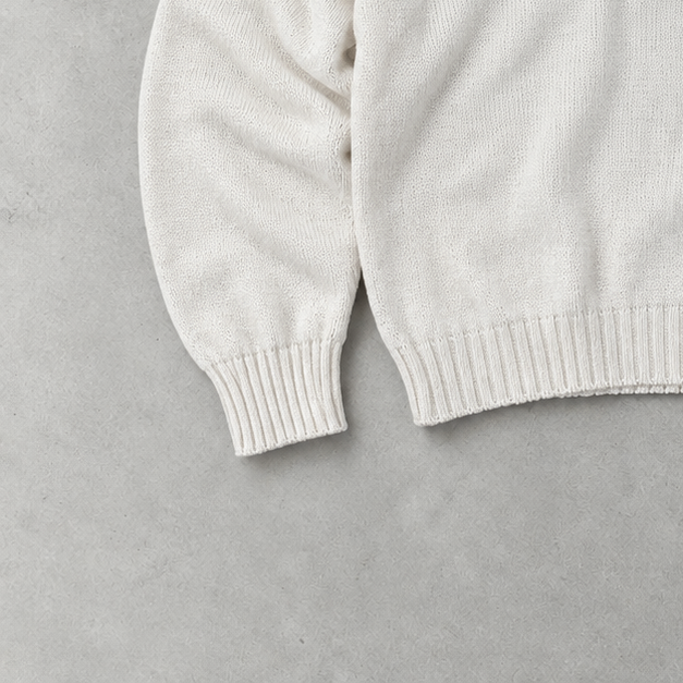 Ralph Lauren Sweater Creme Stitched Logo Rare (XL)